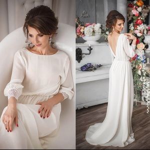 Elegant White Wedding Dress